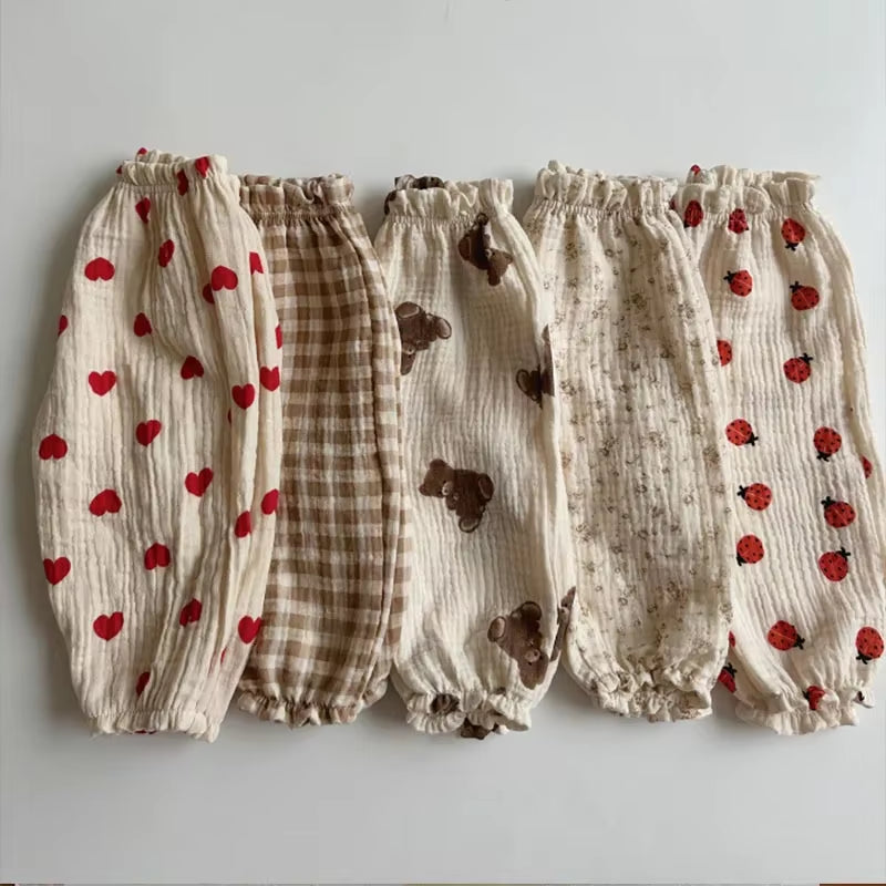 Organic Cotton Baby Pants Newborn Toddlers Autumn Spring Summer Winter Cute Print Soft Muslin Clothes Pants Pantalons Capris